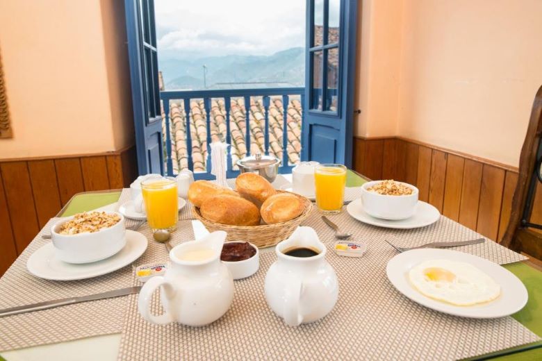 Café da manhã do hotel Amaru Inca