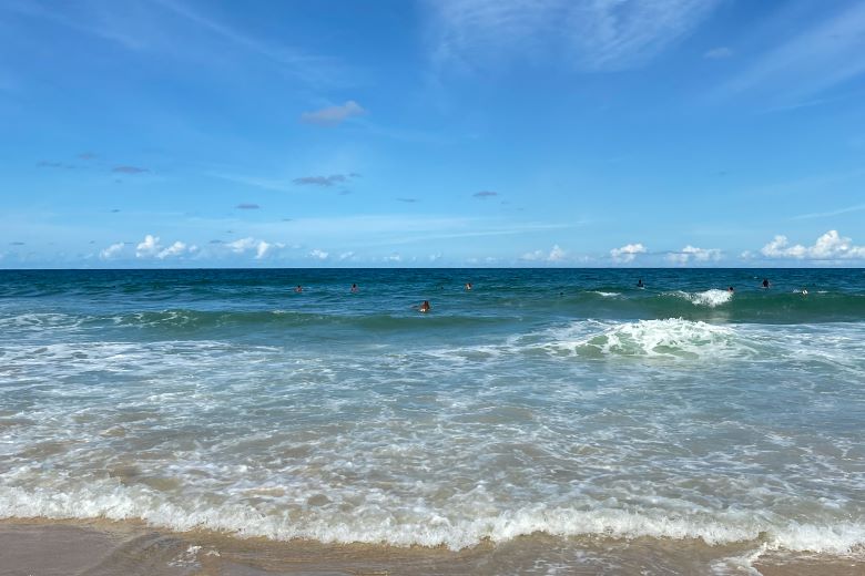 Surfistas na praia da Tiririca