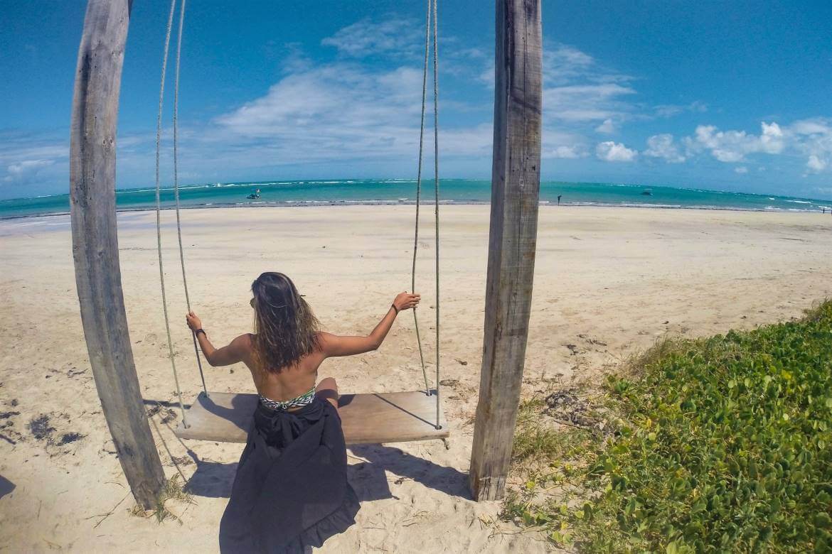 Balanço na praia de São Miguel dos Milagres