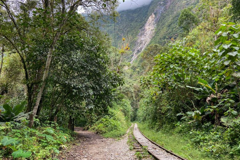 Trilha para chegar em Machu Picchu