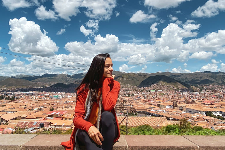 Mirante da Plaza San Cristobal com a vista da cidade de Cusco