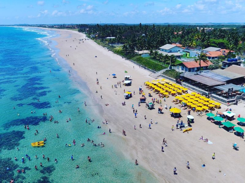 Pontal do Cupe na Praia do Cupe, em Porto de Galinhas