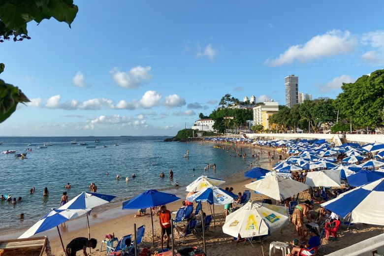 Praia do Porto da Barra em Salvador