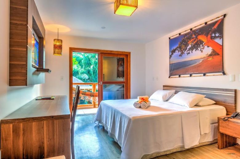 Suíte na Pousada Vila do Dengo, uma das melhores pousadas em Itacaré