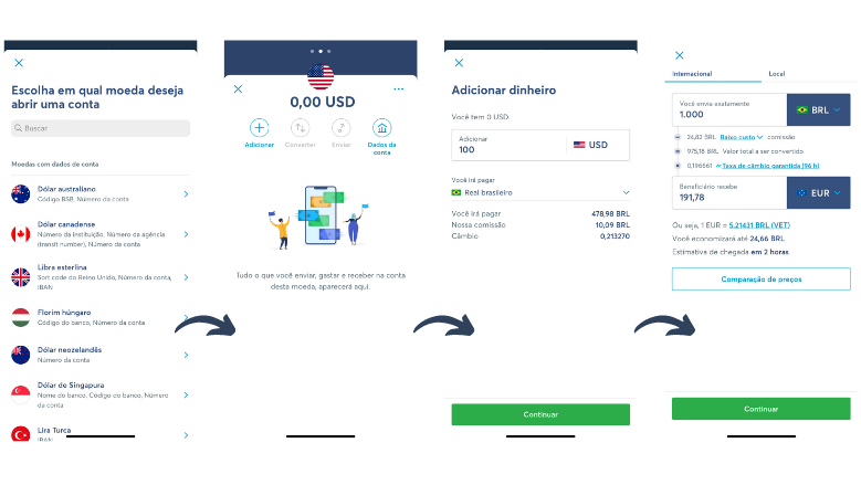 Como transferir dinheiro na Wise